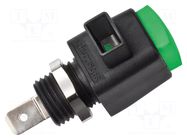 Laboratory clamp; green; 300VDC; 16A; screw,spring clamp; nickel SCHÜTZINGER