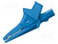 Crocodile clip; 12A; 600VDC; blue; Grip capac: max.20mm SCHÜTZINGER