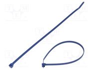 Cable tie; with metal; L: 292mm; W: 4.8mm; polypropylene; 133N; blue 