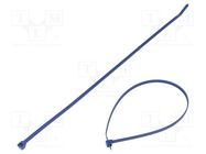 Cable tie; with metal; L: 366mm; W: 4.8mm; polypropylene; 133N; blue PANDUIT