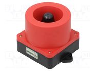 Signaller: sound; siren; 10÷30VDC; 115dB; QWH; IP66; red; Ø136x126mm QLIGHT