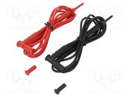 Test leads; Inom: 15A; Len: 1.5m; red and black; Insulation: PVC 