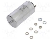 Capacitor: polypropylene; 40uF; Leads: screw M6; ESR: 6Ω; M8 screw KEMET