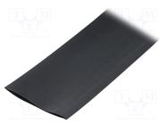 Heat shrink sleeve; glueless,flexible; 2: 1; 51mm; L: 10m; black TE Connectivity