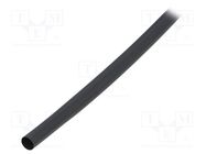 Heat shrink sleeve; glueless,flexible; 3: 1; 6mm; L: 10m; black TE Connectivity