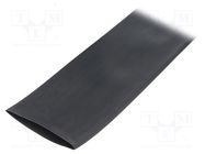 Heat shrink sleeve; glueless,flexible; 2: 1; 76mm; L: 10m; black TE Connectivity