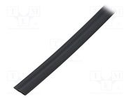 Heat shrink sleeve; glueless,flexible; 2: 1; 9.5mm; L: 10m; black TE Connectivity