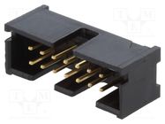 Connector: IDC; socket; male; PIN: 14; straight; THT; gold-plated TE Connectivity