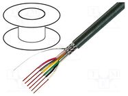 Wire; 6x0.14mm2; shielded,tinned copper braid; PVC; grey; 49V TASKER