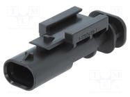 Connector: automotive; plug; male; MCON 1.2; for cable; PIN: 2 TE Connectivity