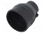 Heat shrink boot; glueless,straight; 13mm; L: 38mm; black; RAYCHEM TE Connectivity