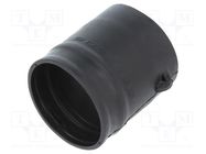 Heat shrink boot; glueless,straight; 14mm; L: 55mm; black; RAYCHEM TE Connectivity