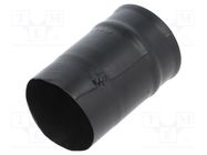 Heat shrink boot; glueless,straight; 19mm; L: 80mm; black; RAYCHEM TE Connectivity