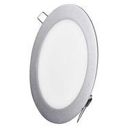 LED panel 175mm, round, built-in, silver, 12.5W neutral white, EMOS