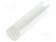 Spacer sleeve; LED; Øout: 6mm; ØLED: 5mm; L: 22.2mm; natural; UL94V-2 DREMEC