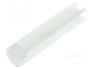 Spacer sleeve; LED; Øout: 6mm; ØLED: 5mm; L: 25.4mm; natural; UL94V-2 DREMEC