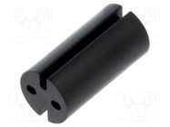 Spacer sleeve; LED; Øout: 4.8mm; ØLED: 3mm; L: 9.5mm; black; UL94HB DREMEC