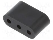 Spacer sleeve; LED; ØLED: 3mm; L: 4.8mm; black; UL94V-0; Mat: PVC DREMEC