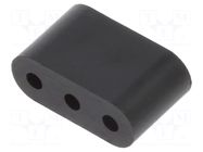 Spacer sleeve; LED; ØLED: 3mm; L: 4.8mm; black; UL94V-0; PVC DREMEC