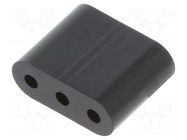 Spacer sleeve; LED; ØLED: 3mm; L: 6.4mm; black; UL94V-0; PVC DREMEC
