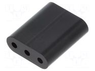 Spacer sleeve; LED; ØLED: 3mm; L: 9.5mm; black; UL94V-0; PVC DREMEC