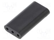 Spacer sleeve; LED; ØLED: 3mm; L: 15.9mm; black; UL94V-0; PVC DREMEC