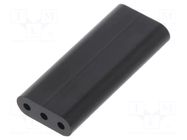Spacer sleeve; LED; ØLED: 3mm; L: 19.1mm; black; UL94V-0; PVC DREMEC