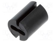 Spacer sleeve; LED; Øout: 4.8mm; ØLED: 3mm; L: 6mm; black; UL94V-0 DREMEC