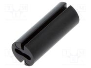 Spacer sleeve; LED; Øout: 4.8mm; ØLED: 3mm; L: 12mm; black; UL94V-0 DREMEC