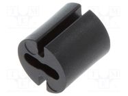 Spacer sleeve; LED; Øout: 4.8mm; ØLED: 3mm; L: 5mm; black; UL94V-0 DREMEC