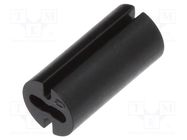 Spacer sleeve; LED; Øout: 4.8mm; ØLED: 3mm; L: 10mm; black; UL94V-0 DREMEC