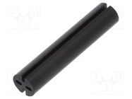 Spacer sleeve; LED; Øout: 4.8mm; ØLED: 3mm; L: 25mm; black; UL94V-0 DREMEC