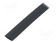 Heat shrink sleeve; glueless,flexible; 2: 1; 12.7mm; L: 10m; black TE Connectivity