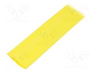 Heat shrink sleeve; glueless,flexible; 2: 1; 25.4mm; L: 10m; yellow TE Connectivity