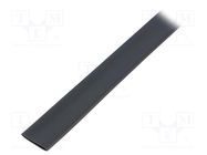 Heat shrink sleeve; glueless,flexible; 2: 1; 9.5mm; L: 10m; black TE Connectivity