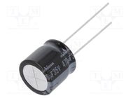 Capacitor: electrolytic; THT; 470uF; 35VDC; Ø12.5x12.5mm; ±20% NICHICON