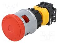 Switch: emergency stop; 30mm; Stabl.pos: 2; NC; red; IP65; XN; Pos: 2 