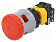 Switch: emergency stop; 30mm; Stabl.pos: 2; NC x2; red; IP65; XN 