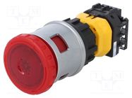 Switch: emergency stop; 30mm; Stabl.pos: 2; NC x3; red; LED; 24V 