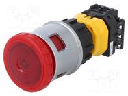 Switch: emergency stop; 30mm; Stabl.pos: 2; NC + NO; red; LED; 24V 