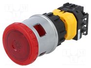 Switch: emergency stop; 30mm; Stabl.pos: 2; NC x2 + NO x2; red; LED 