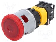 Switch: emergency stop; 30mm; Stabl.pos: 2; NC x2 + NO; red; LED IDEC