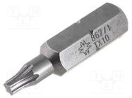 Screwdriver bit; Torx®; TX10; Overall len: 25mm WERA