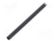 Heat shrink sleeve; glued; 4: 1; 4mm; L: 1.2m; black; polyolefine TE Connectivity