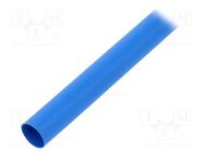 Heat shrink sleeve; glueless,flexible; 2: 1; 9.5mm; L: 1.2m; blue TE Connectivity