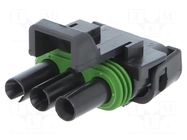 Connector: wire-wire; plug; female; Weather Pack; for cable; PIN: 3 APTIV