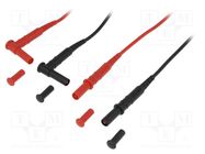 Test leads; Inom: 15A; Len: 1.5m; red and black; Insulation: PVC 