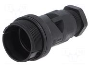 Enclosure for connectors: circular; external thread; for cable BULGIN