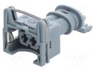 Connector: automotive; plug; female; JPT; PIN: 2; for cable; grey TE Connectivity