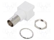 Connector: BNC; socket; female; angled 90°; 50Ω; THT; polypropylene AMPHENOL RF